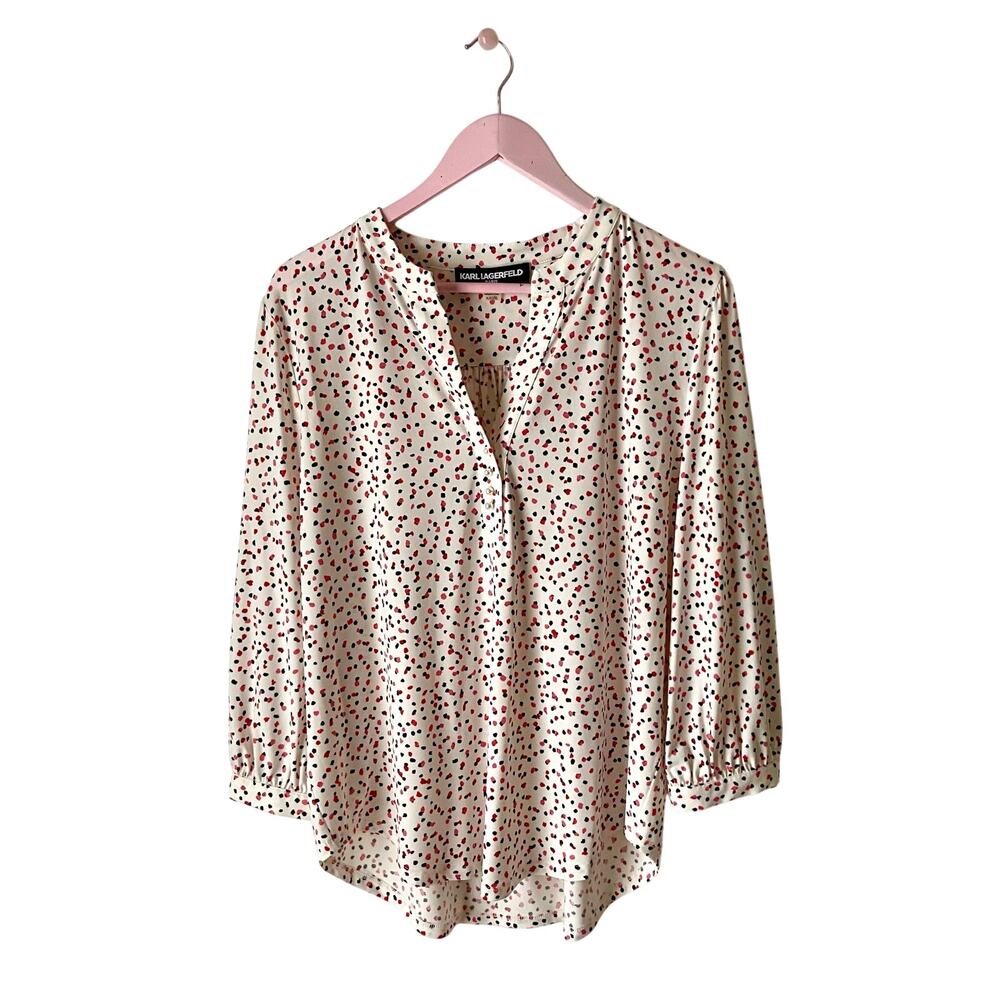 Karl Lagerfeld polka dot blouse
